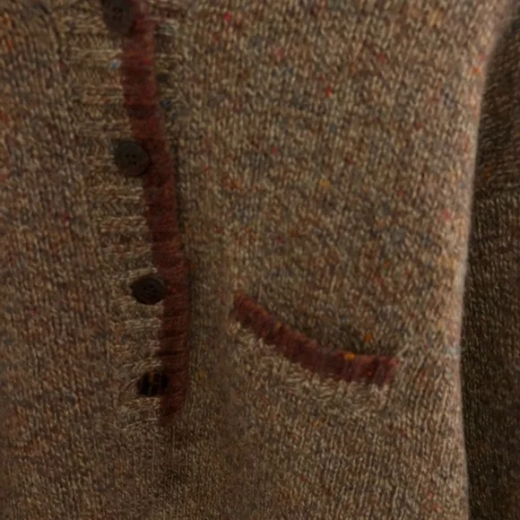 Vintage Eddie Bauer Brown 100% Wool Sweater Hong Kong L - Picture 2 of 6